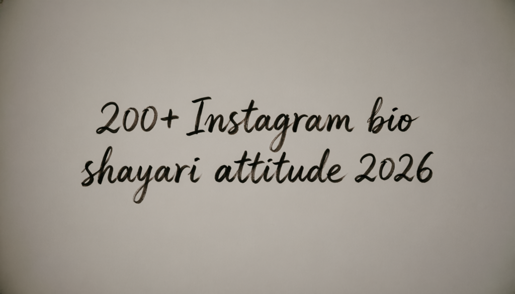 Instagram bio shayari attitude
