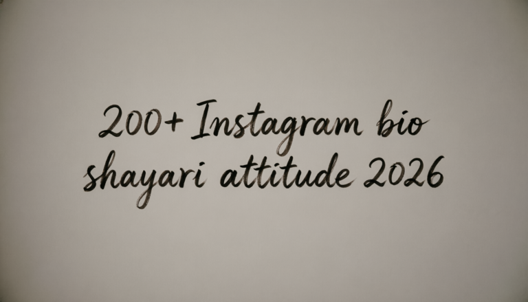 Instagram bio shayari attitude