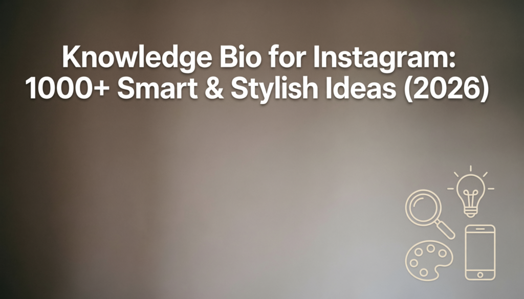Knowledge Bio for Instagram