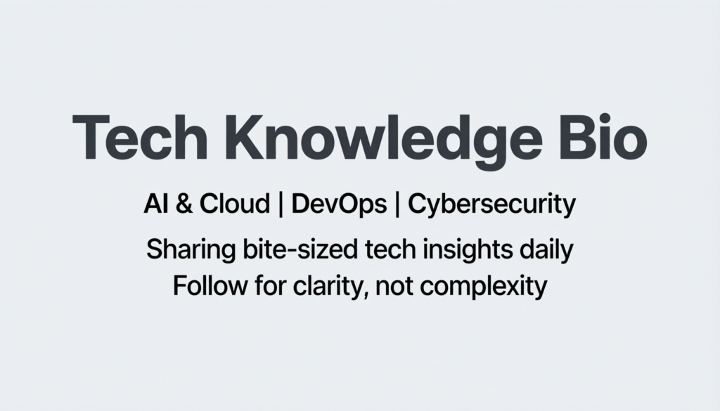 Tech Knowledge Bio for Instagram