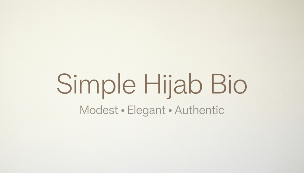 Simple Hijab Bio for Instagram