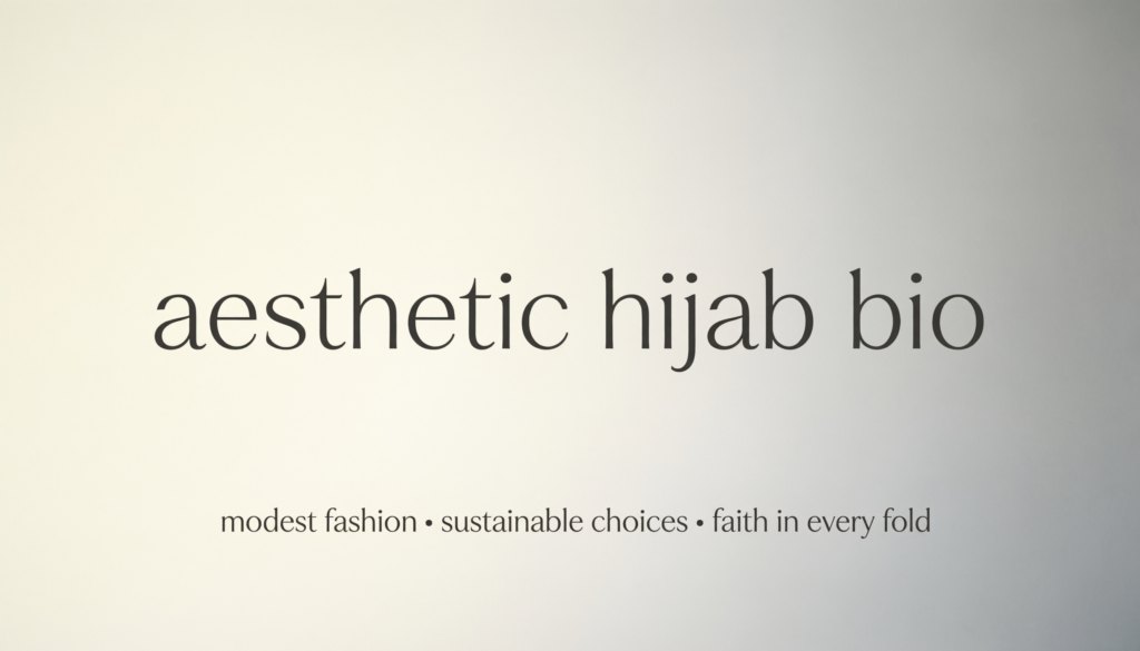 Aesthetic Hijab Bio for Instagram