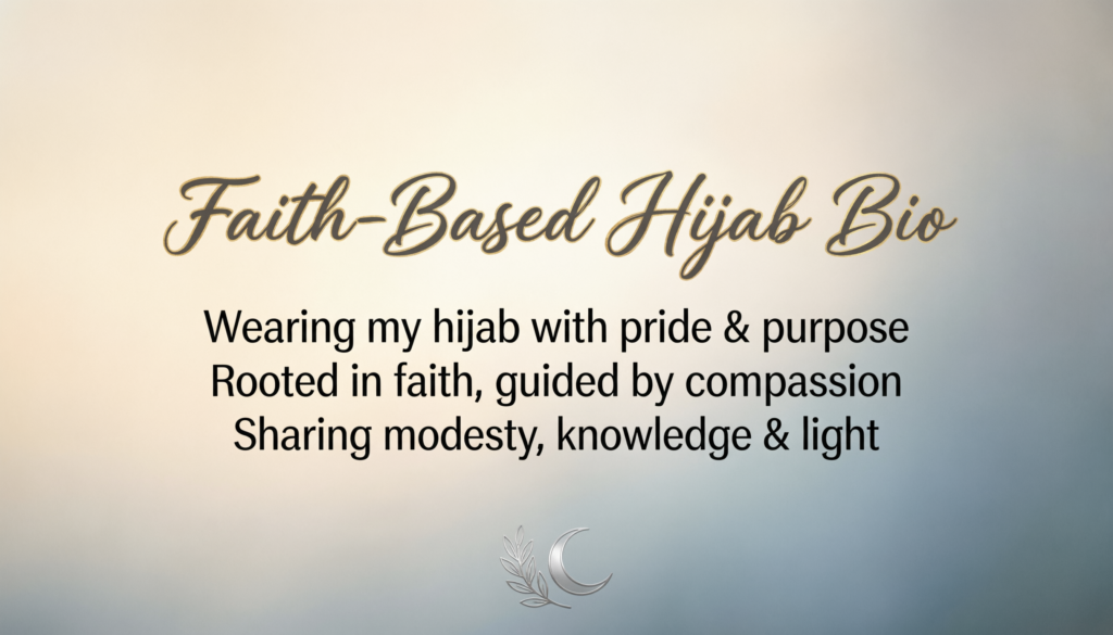 Faith-Based Hijab Bio for Instagram