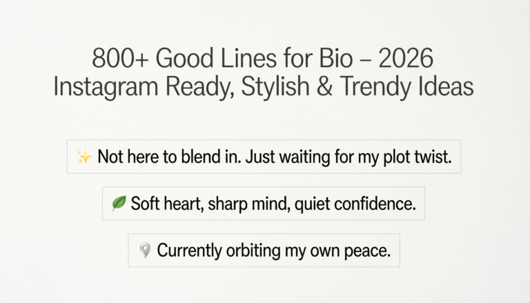 Good Lines for Bio