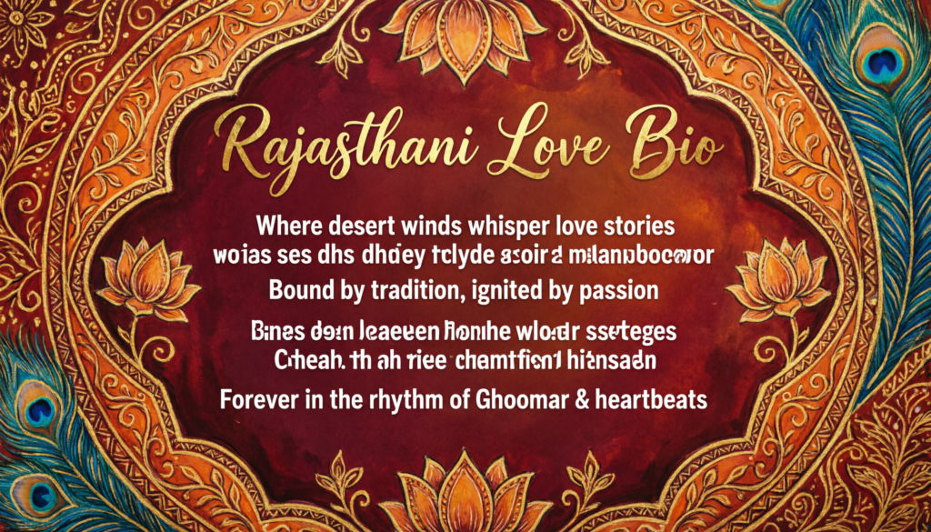 Rajasthani Love Bio for Instagram