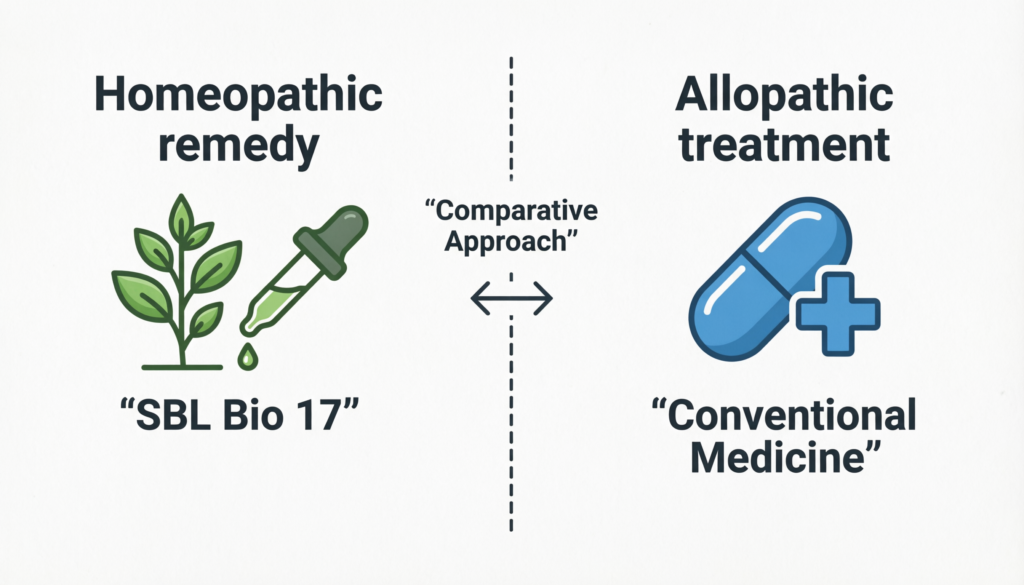 Homeopathic remedy vs Allopathic treatment – SBL Bio 17