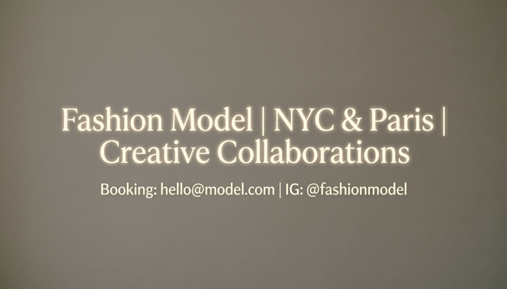 Fashion Model Instagram Bio
