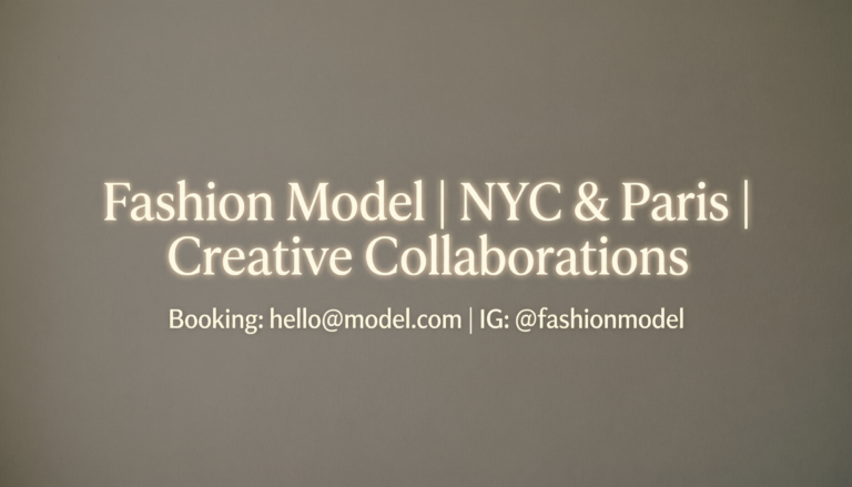 Fashion Model Instagram Bio