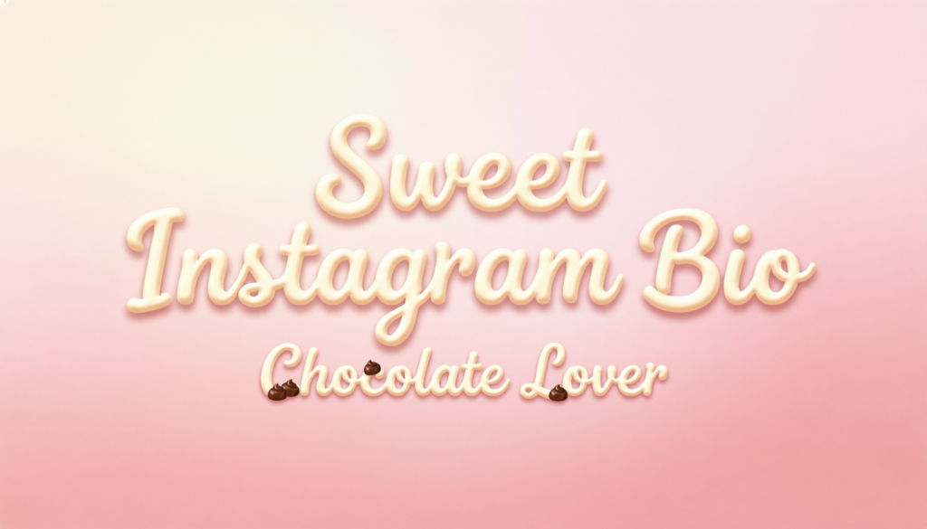Sweet Instagram Bio Chocolate Lover