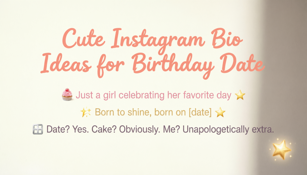 Cute Instagram Bio Ideas for Birthday Date