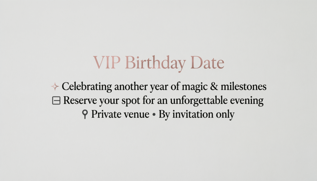 VIP Instagram Bio Ideas for Birthday Date