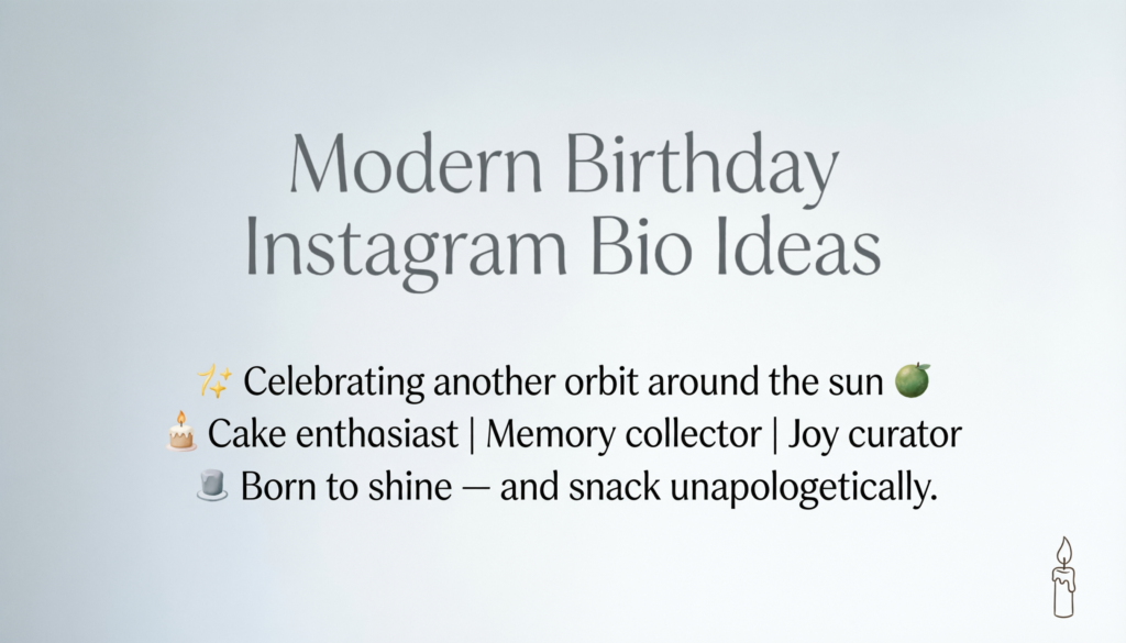 Modern Birthday Instagram Bio Ideas